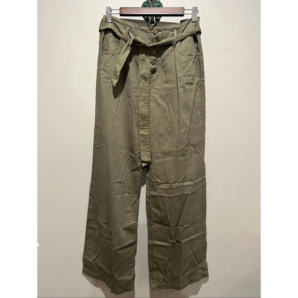 Blanknyc Wide Leg Olive Green Pants